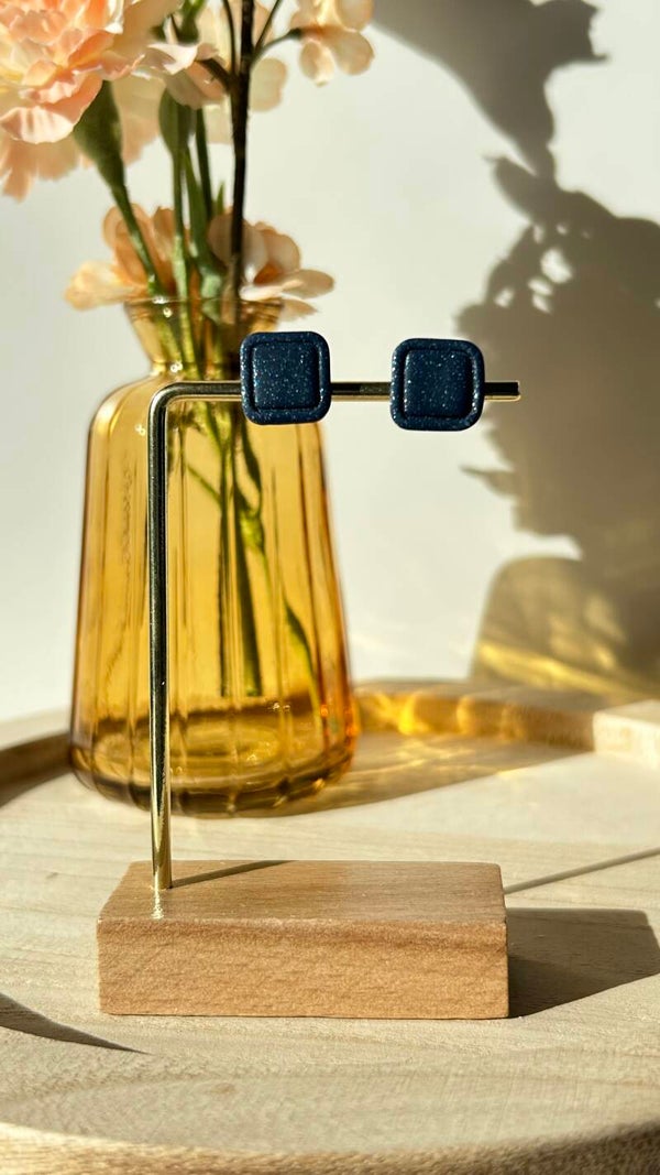 Blauw/glitter mat 48