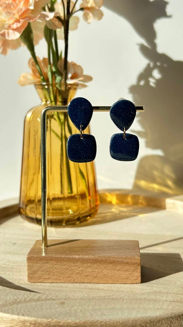Blauw/glitter shiny 52