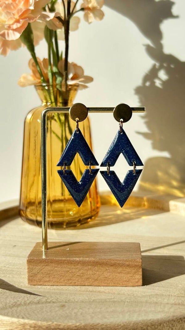Blauw/glitter shiny 55