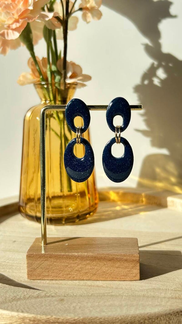 Blauw/glitter shiny 57