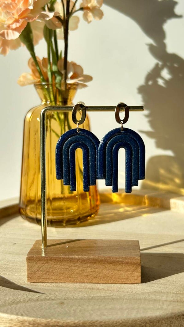 Blauw/glitter shiny 60