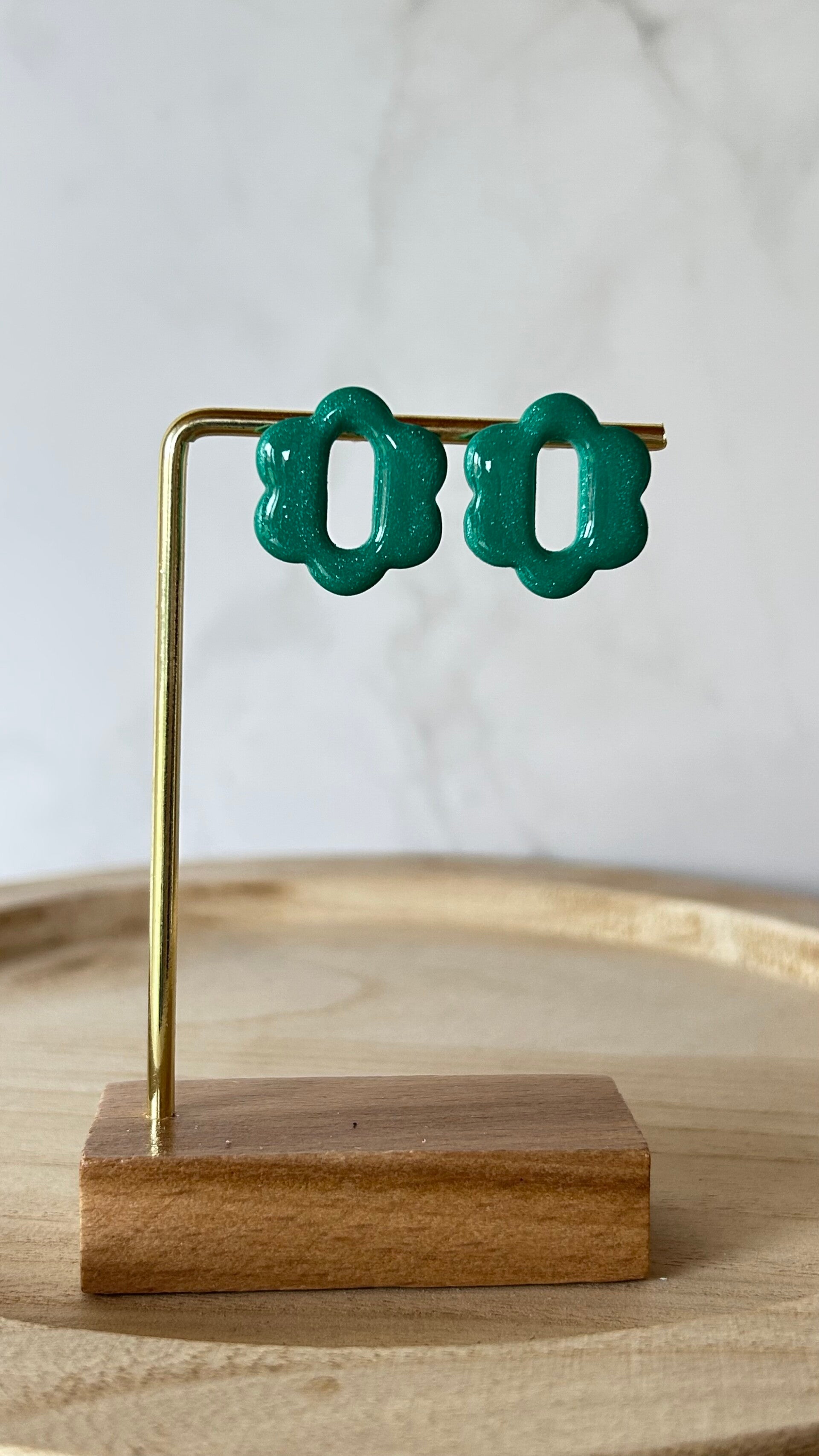 Groen glitter shiny 3 in verkooppunt