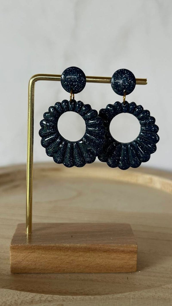 Blauw/glitter shiny 61