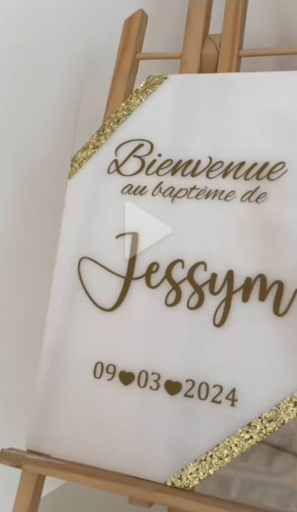 Panneau plexiglas personnalisé événement