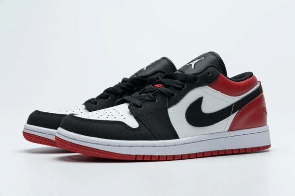Air Jordan 1 Low Black White Red Shoes