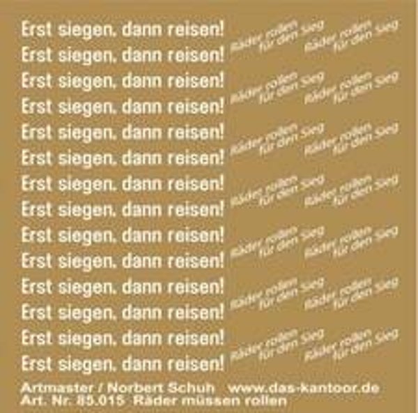 ARTMASTER 85015 Räder mussen rollen 1:87