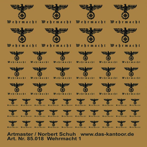 ARTMASTER 85018  Kistenbeschriftung Wehrmacht