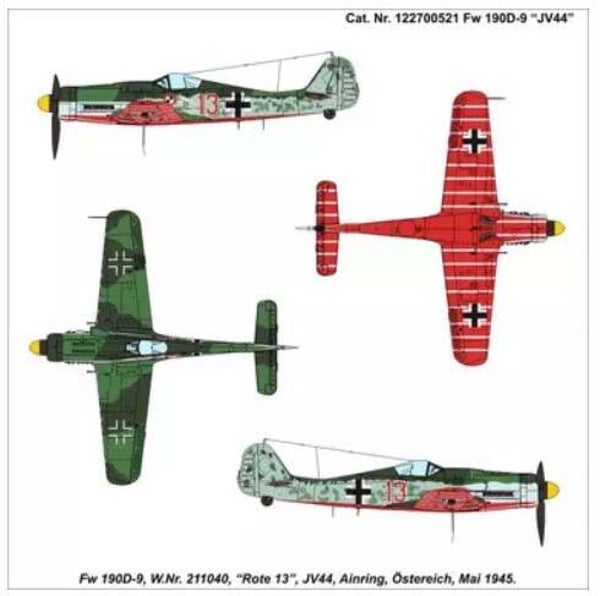 AIRPOWER 70521  Focke Wulf 190D-9  'JV44' 1:87