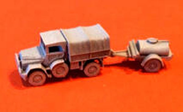 DM 1604 Daf YA-126 Wapendrager met wateraanhanger 1:160
