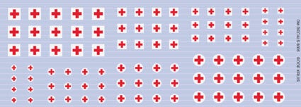 DM DECALS 8005 Rode Kruis klein