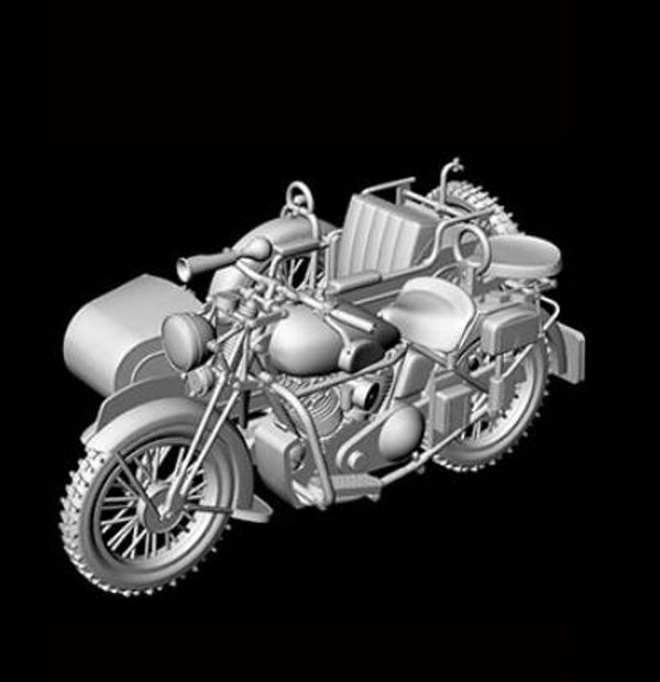 JW10  BSA met zijspan (NL 1939)  1:87