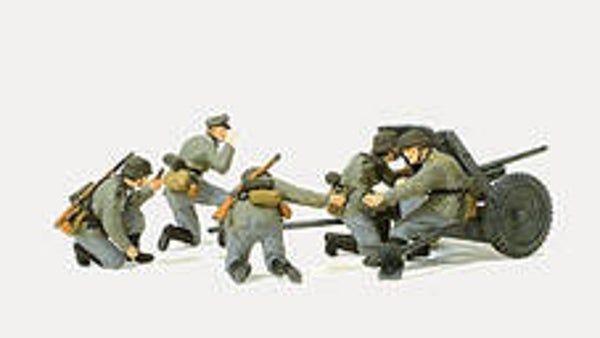 PREISER 16591  3,7cm PaK L45 met bemanning  1:87