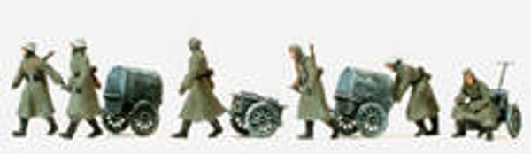 PREISER 16592 Infanterie met vier infanteriekarren IF.8 winter 1:87
