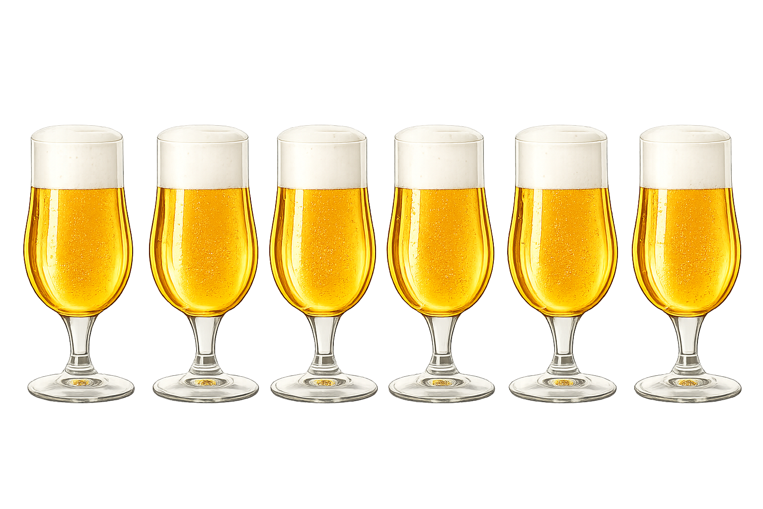 Tulpglas - Set van 6