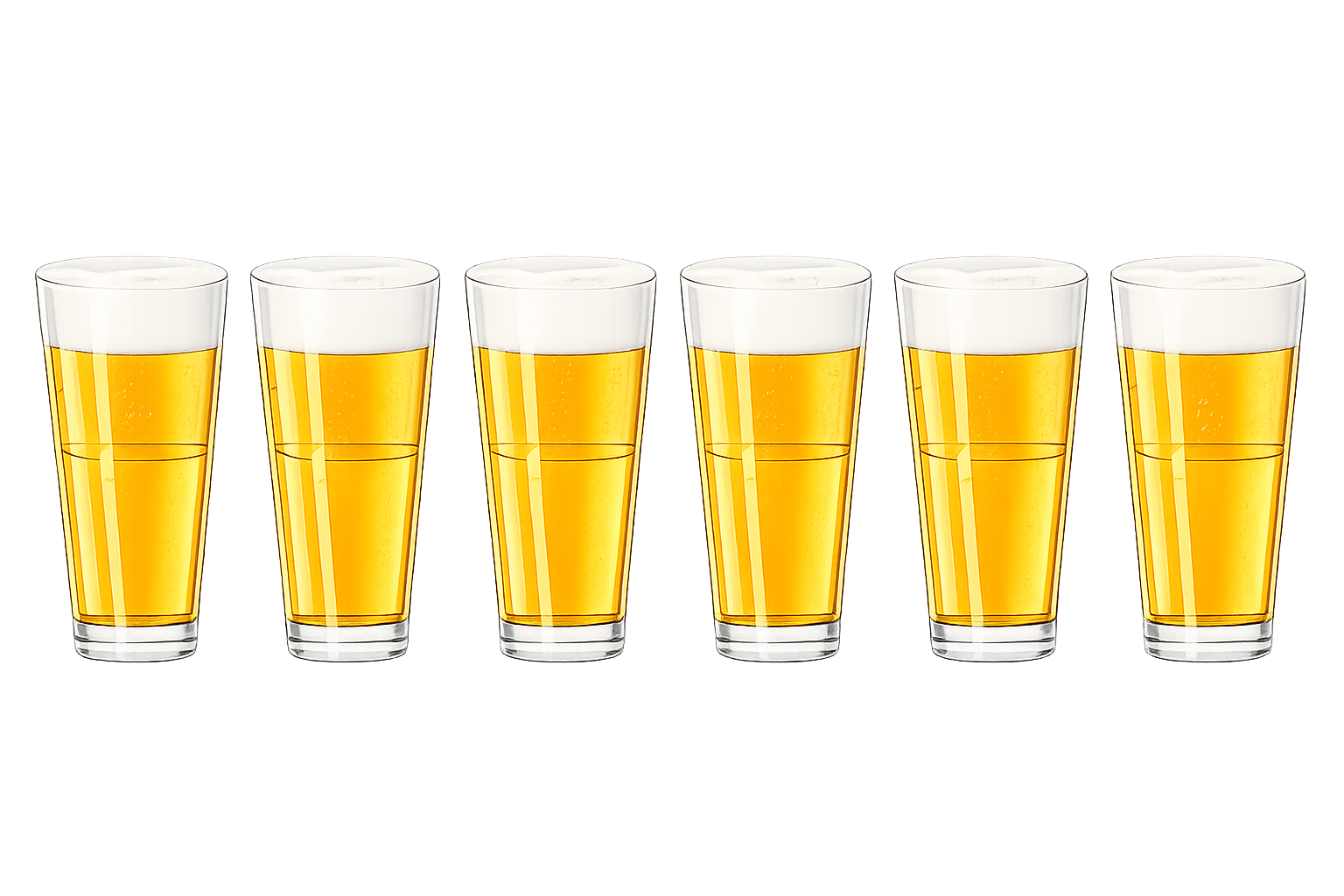 Vaasje Bierglas - Set van 6