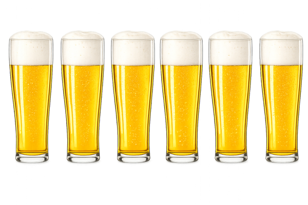 Fluitje Bierglas – Set van 6