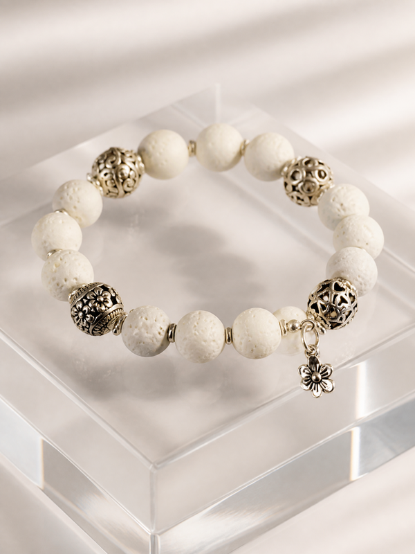 White lava beads