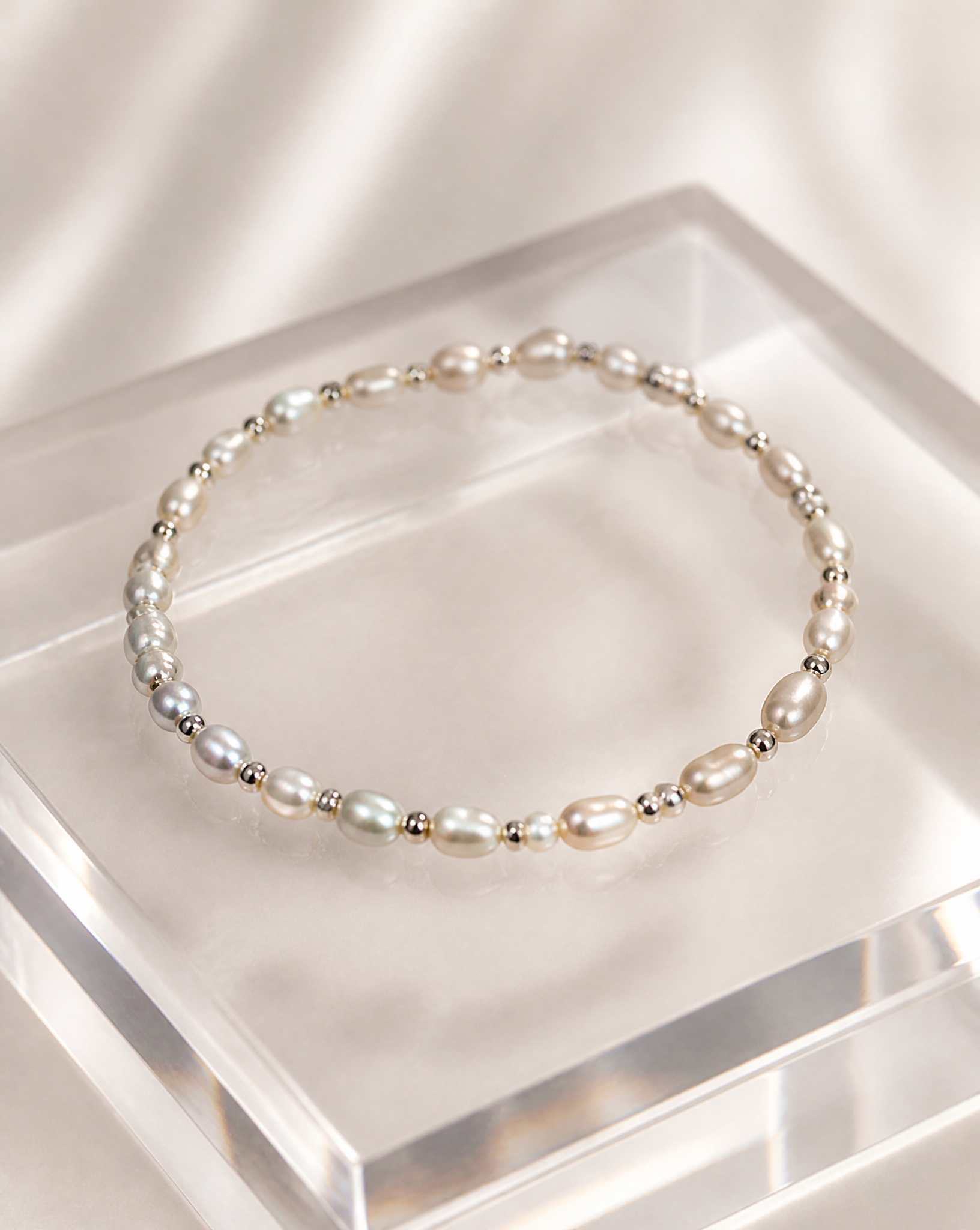 Freshwater Pearls with Silver Accent Beads