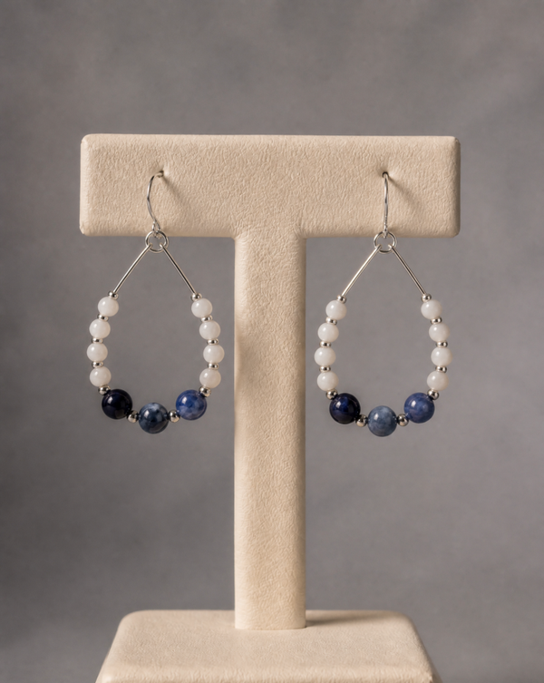 White Lava and Bule Sodalite beads