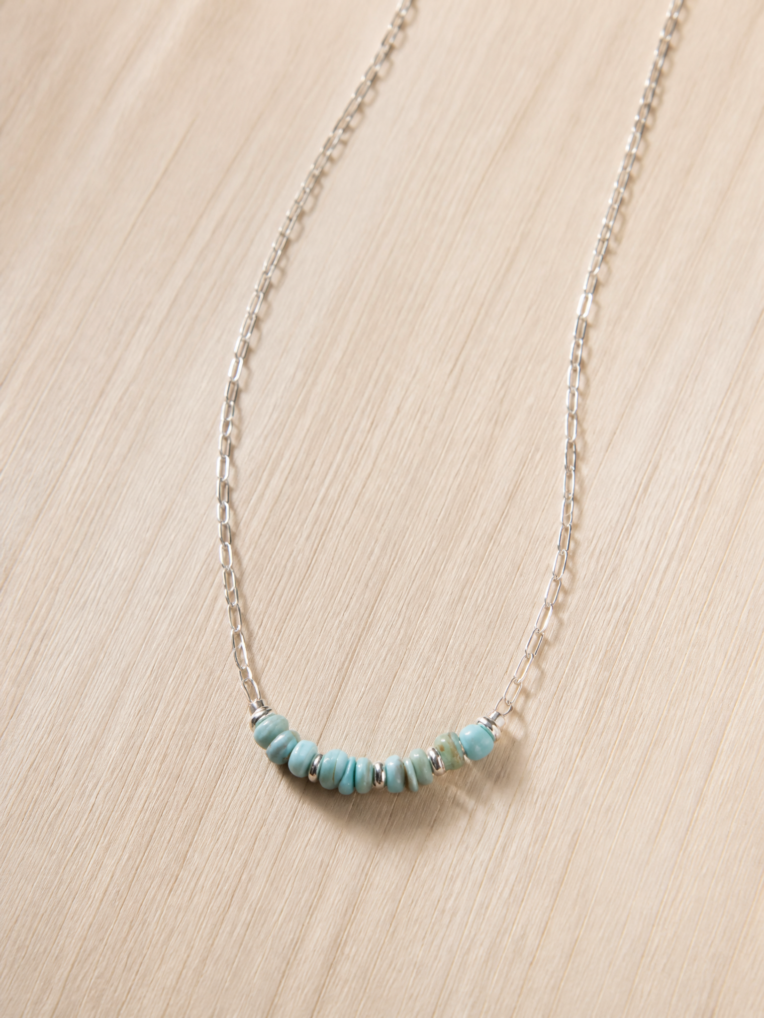 Blue Howlite. with silver accents Necklace