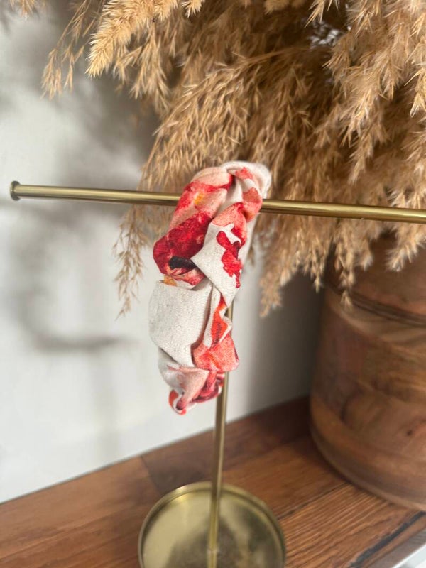 Haarreifen Hortensien rot