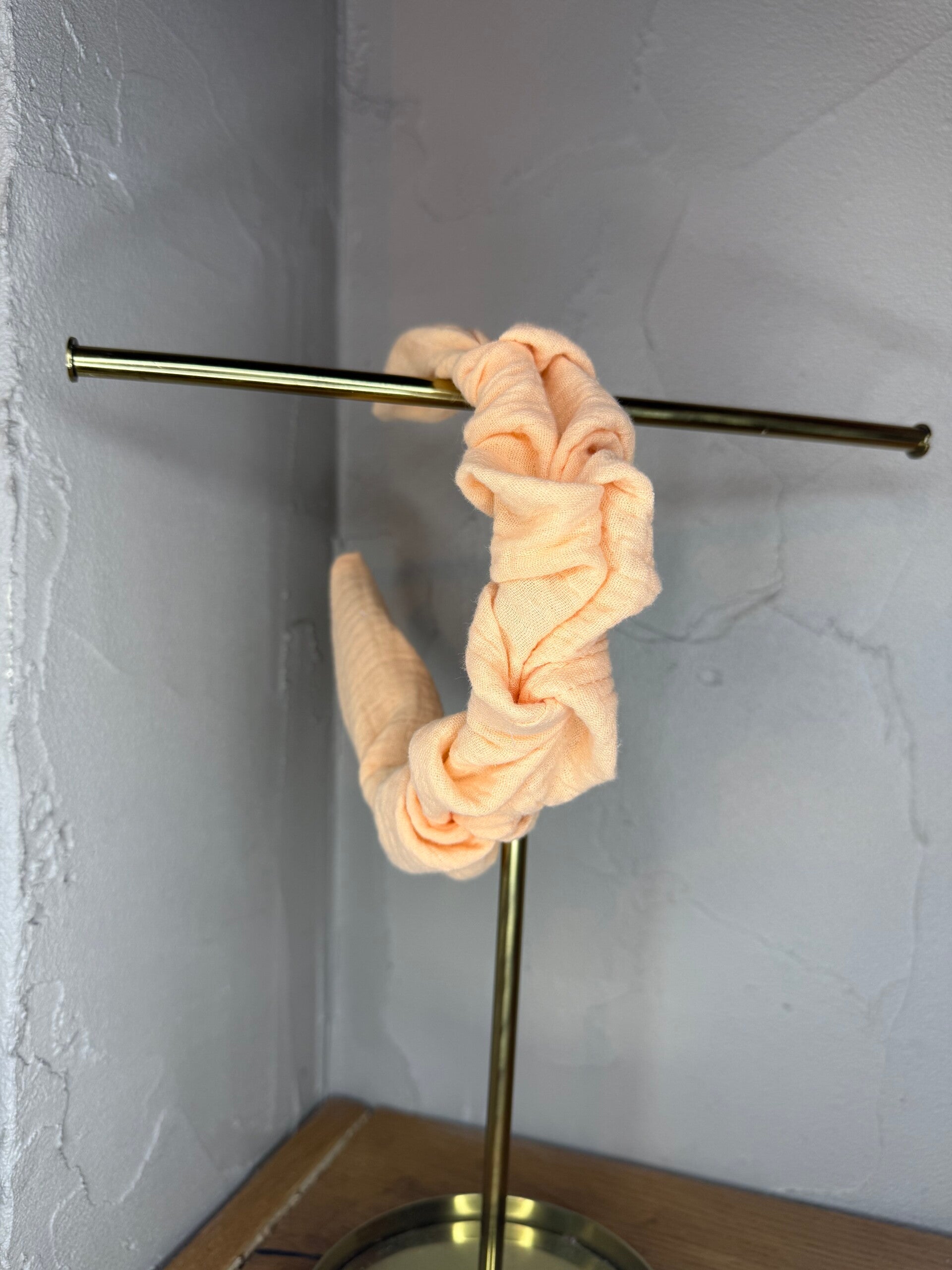 Haarreifen musselin Pfirsich