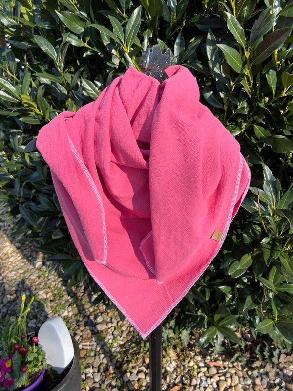 Xl Musselin Tuch rosa
