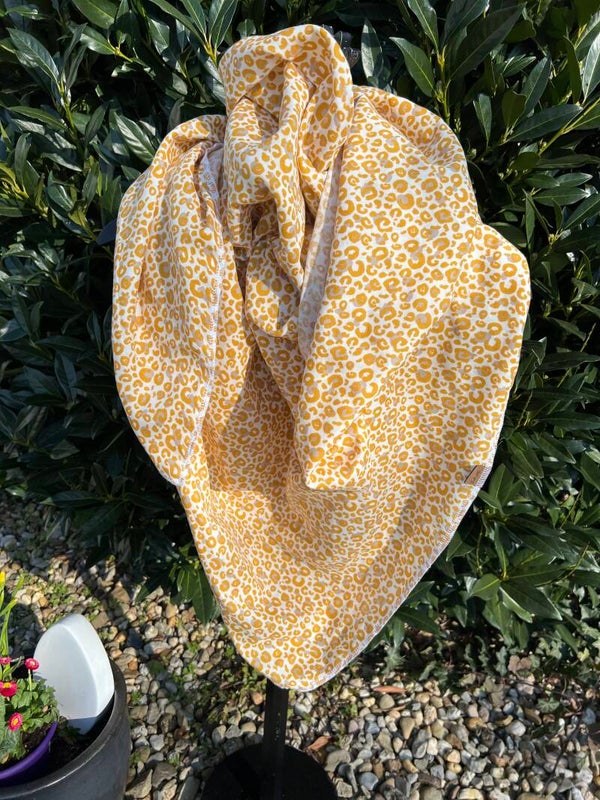 XXL Musselin Tuch Leogelb