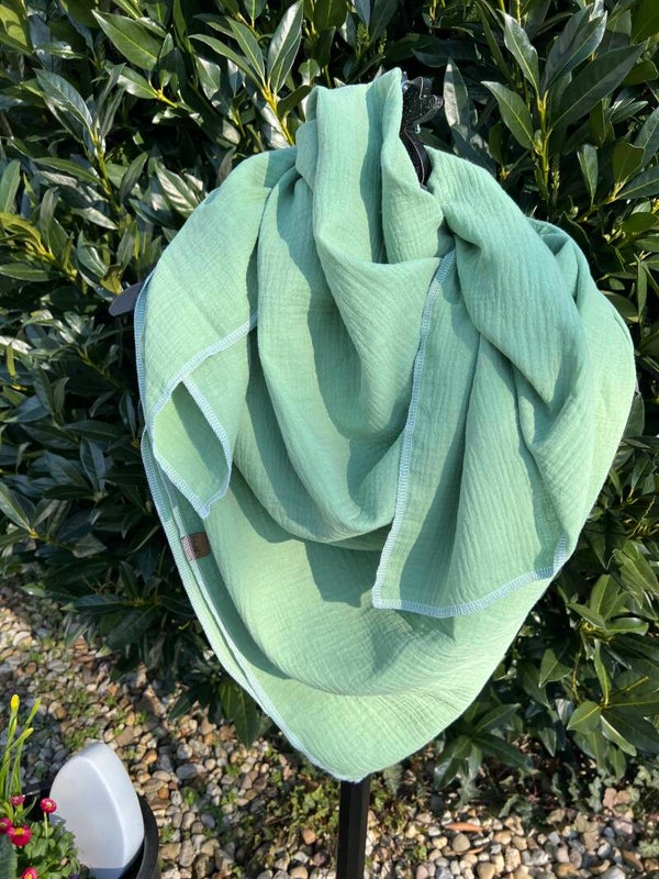 Xl Musselin Tuch mintgrün