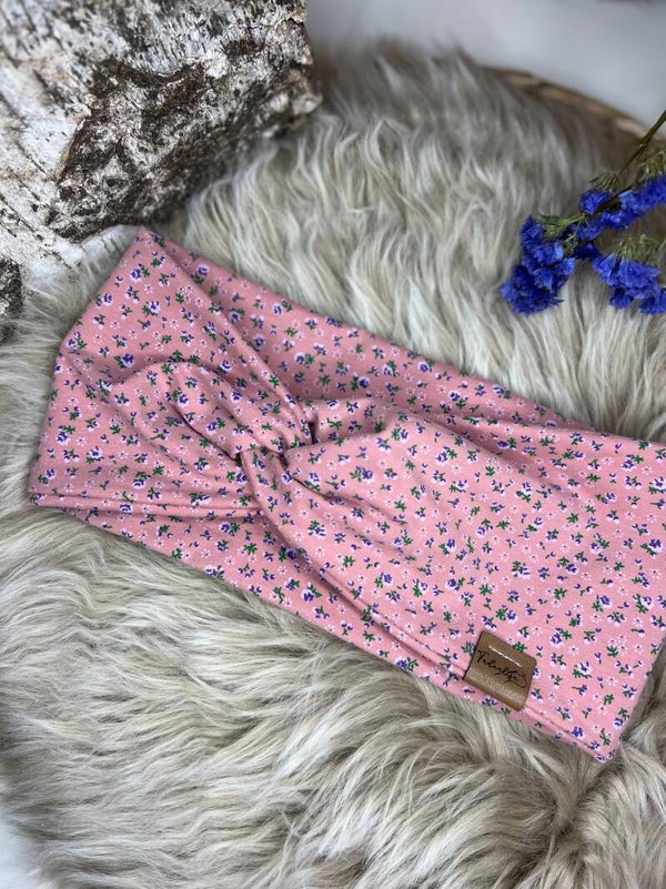 Knotenband kleine Blumen rose