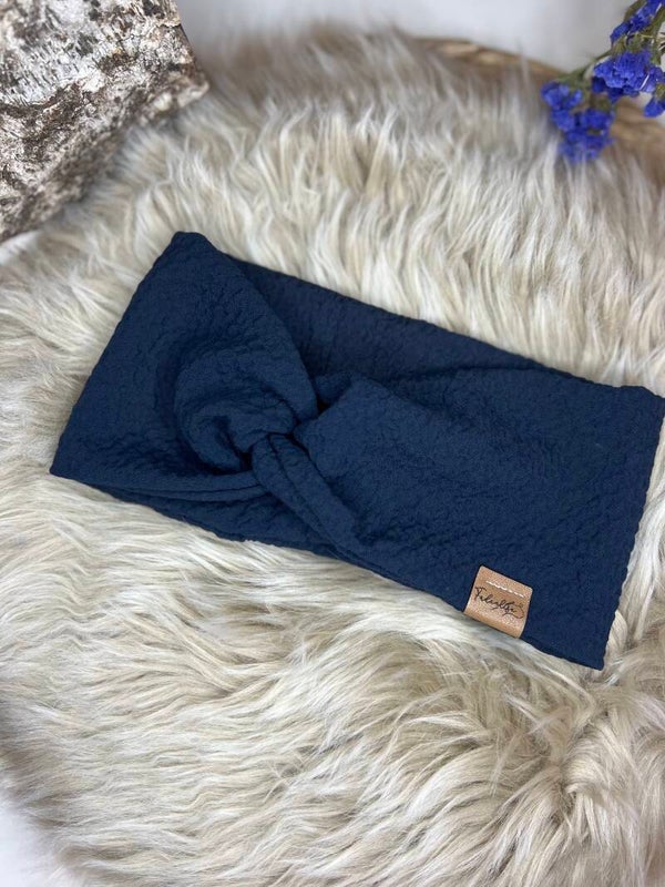 Knotenband Knitterblau