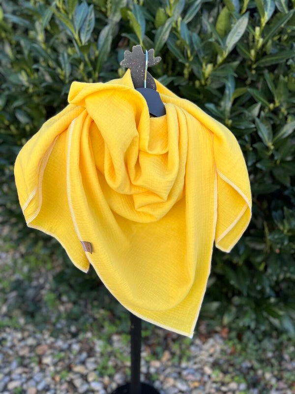 XL Musselin Tuch sonnengelb