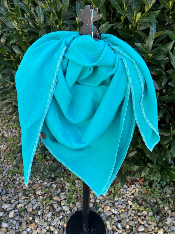 XL Musselin Tuch türkis