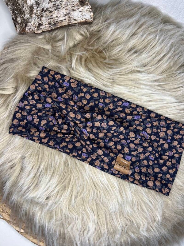 Knotenband Blümchen blau