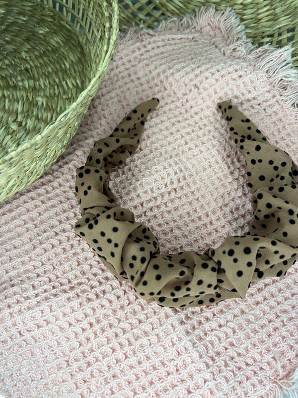 Haarreifen braun Punkte