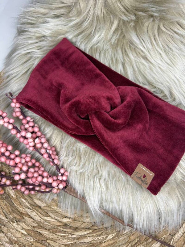 Haarband Bordeaux samt