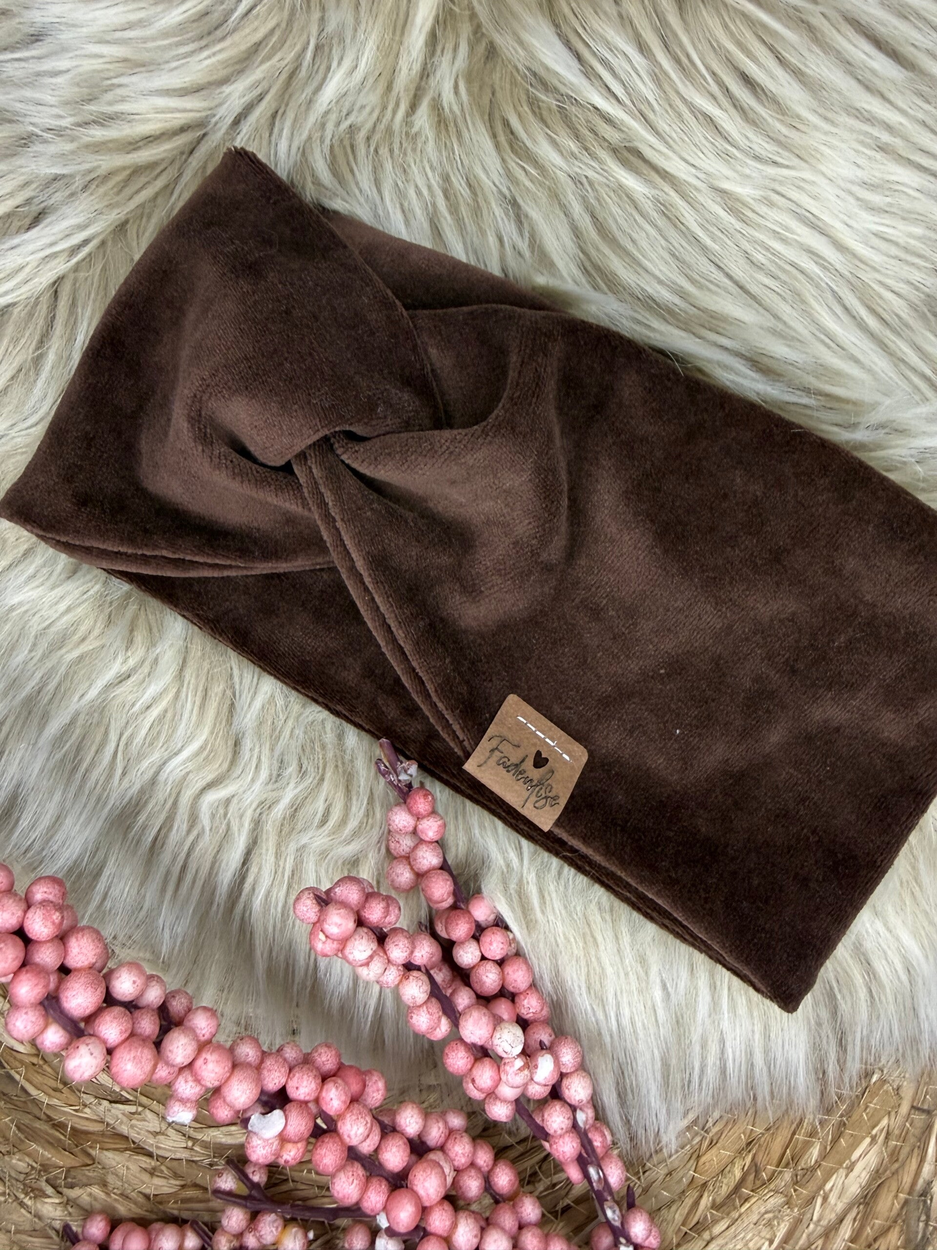 Haarband Kuschel braun