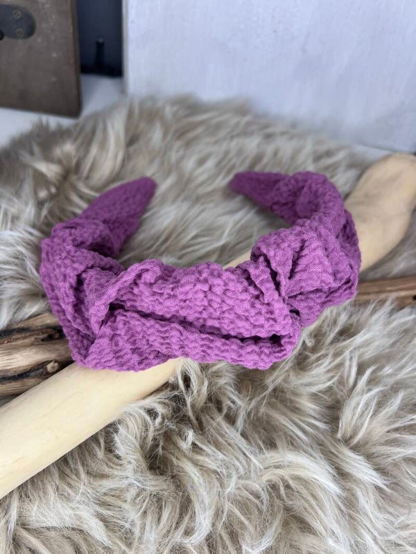 Haarreifen gerafft lila