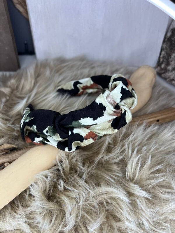 Haarreifen Camouflage grün