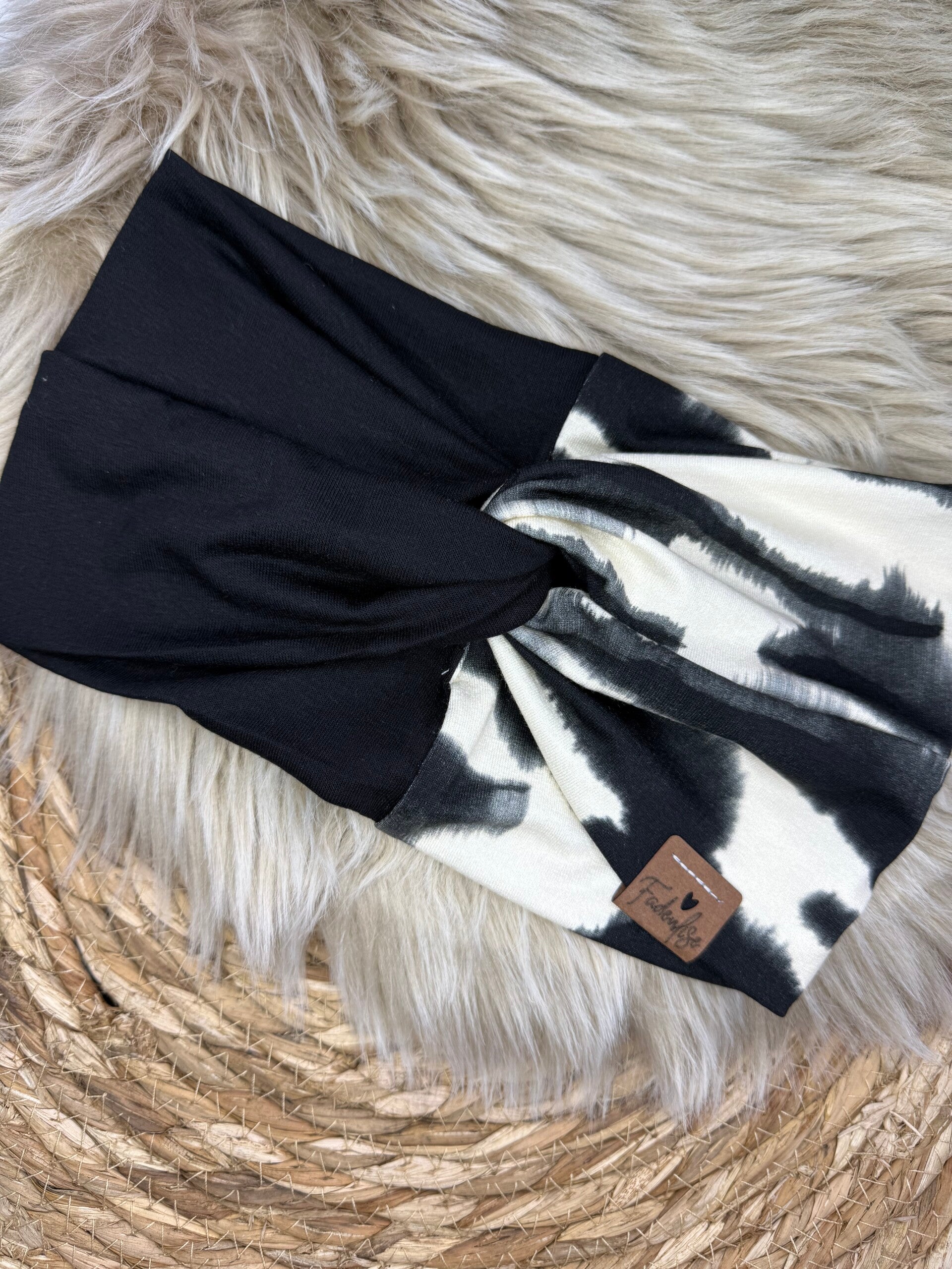 Harlekin Turbanhaarband black Zebra