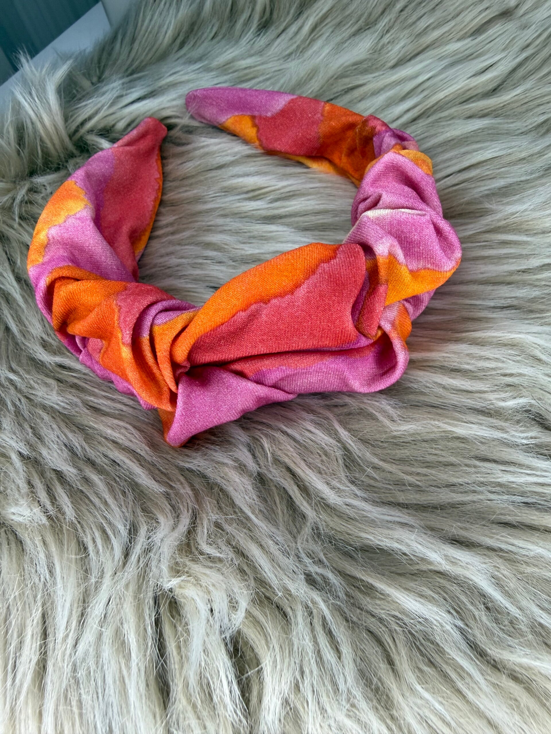 Haarreifen Orange pink