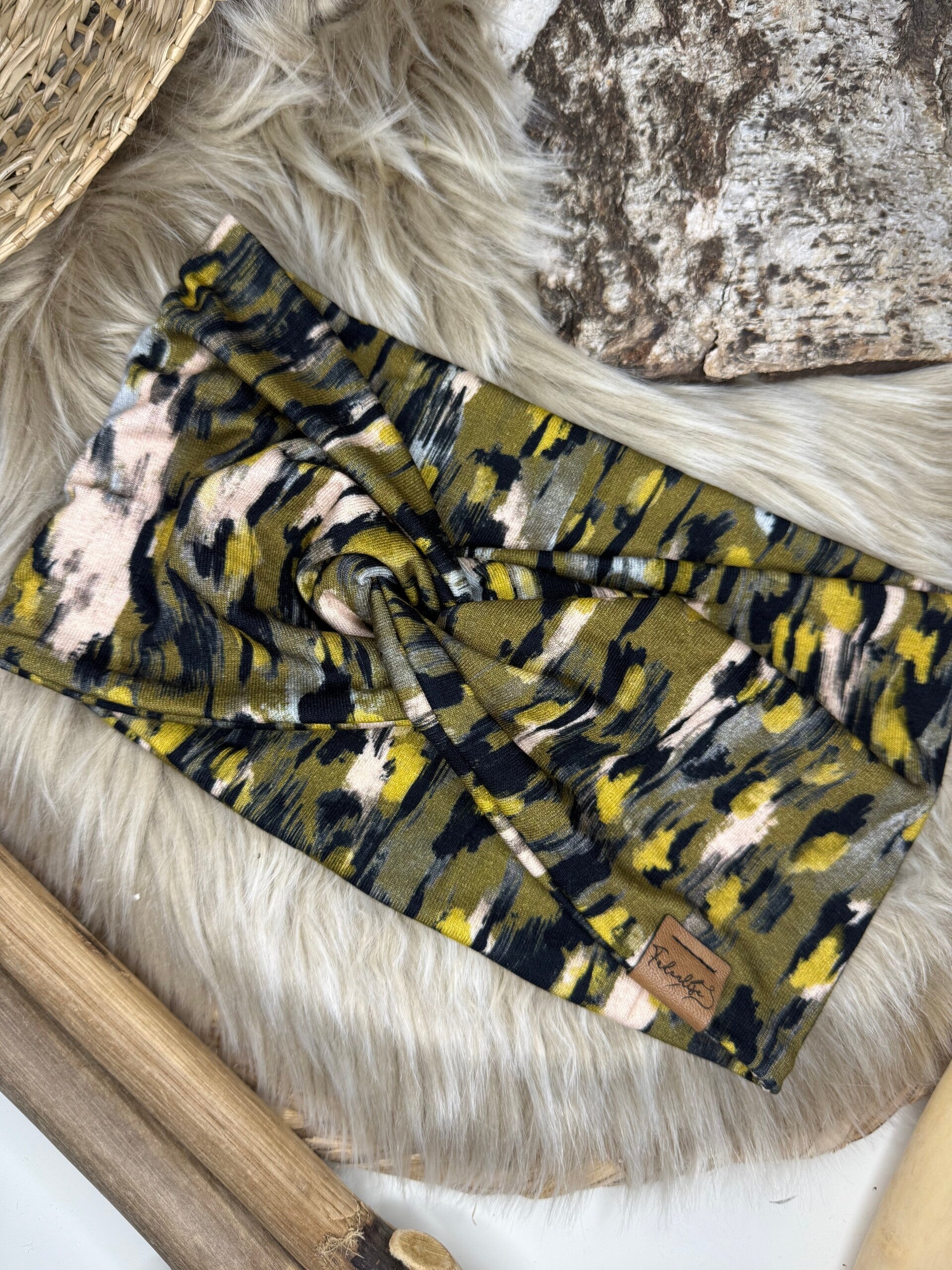 Knotenband Herbstgrün