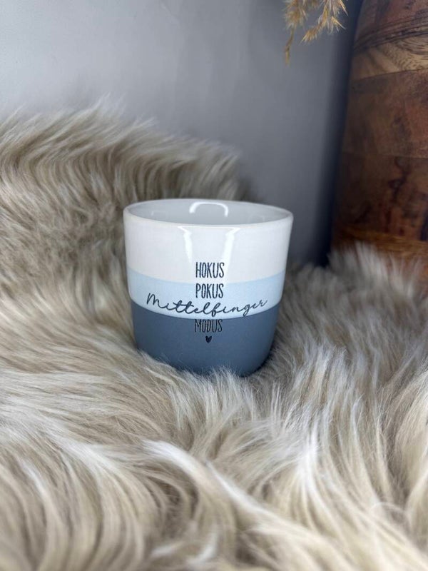 Keramiktasse graviert