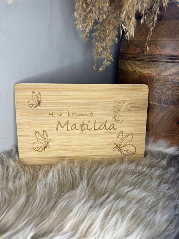 Bambus Holzbrett Kinder Schmetterling