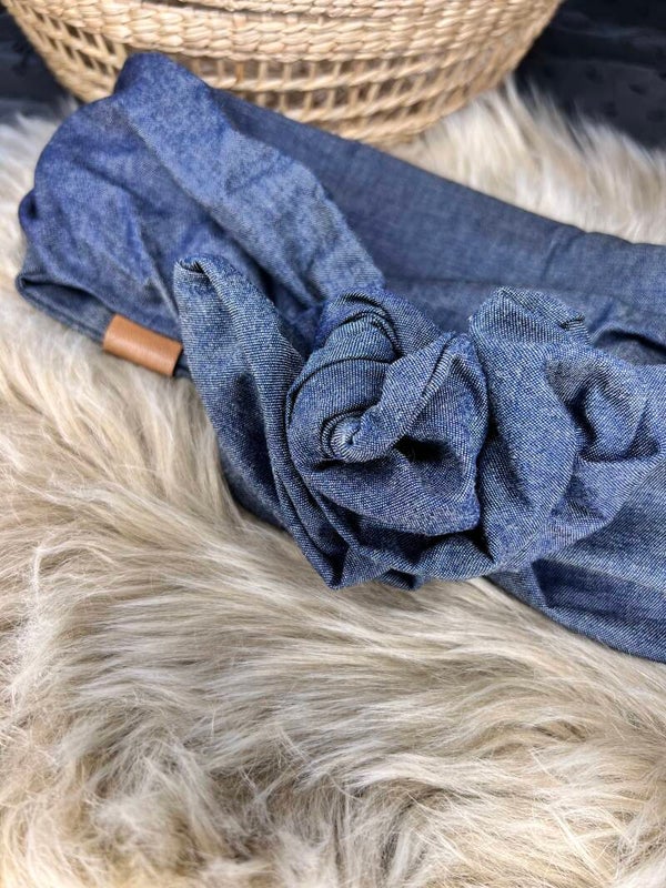 Haarband mit Draht jeansoptik