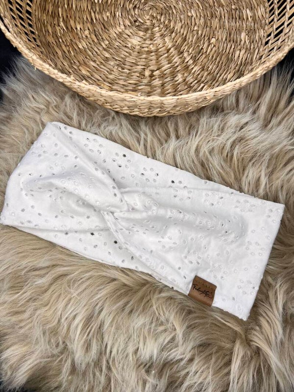 Haarband Knotenband weis