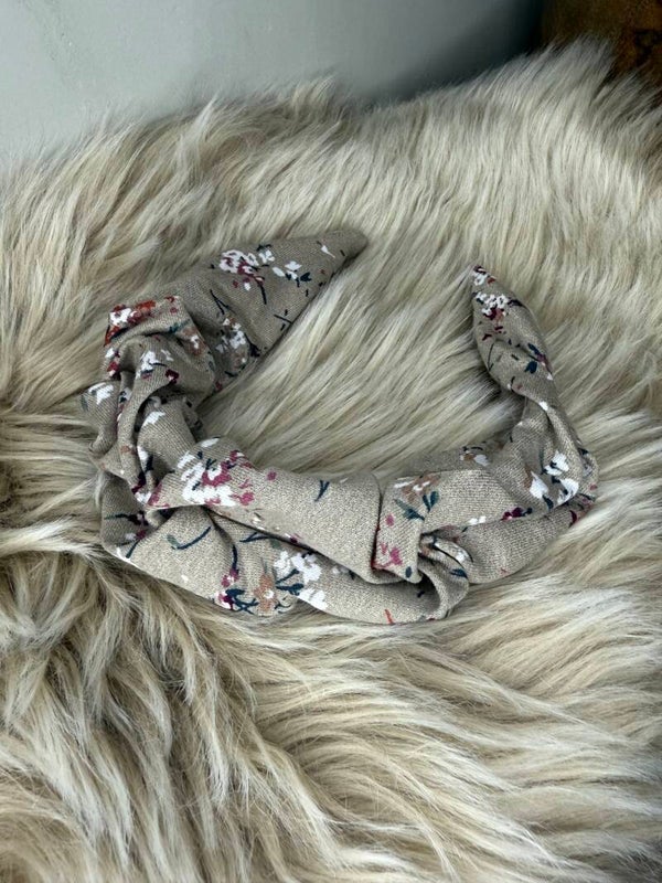 Haarreifen beige Blümchen