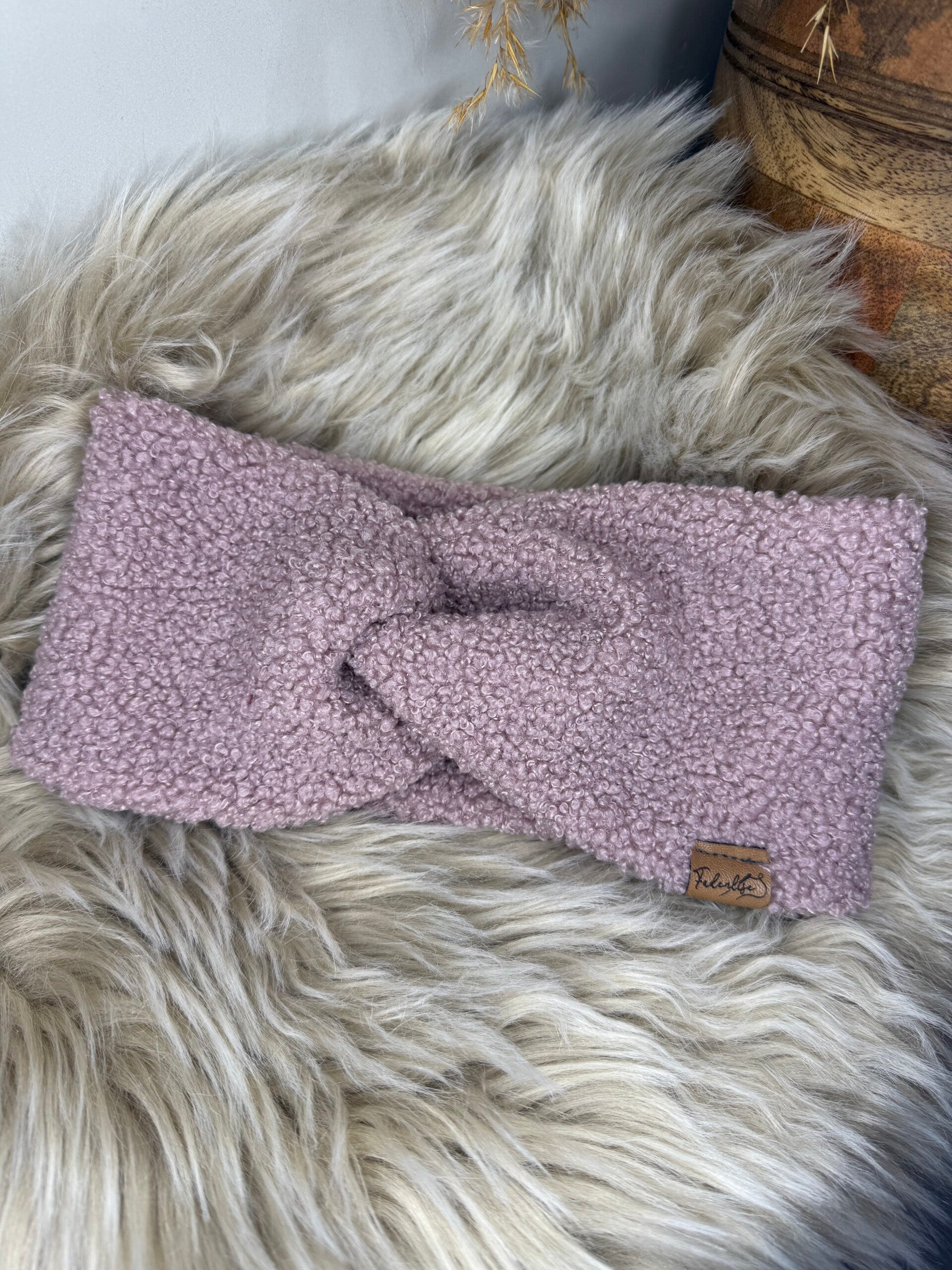 Warmes Haarband altrosa