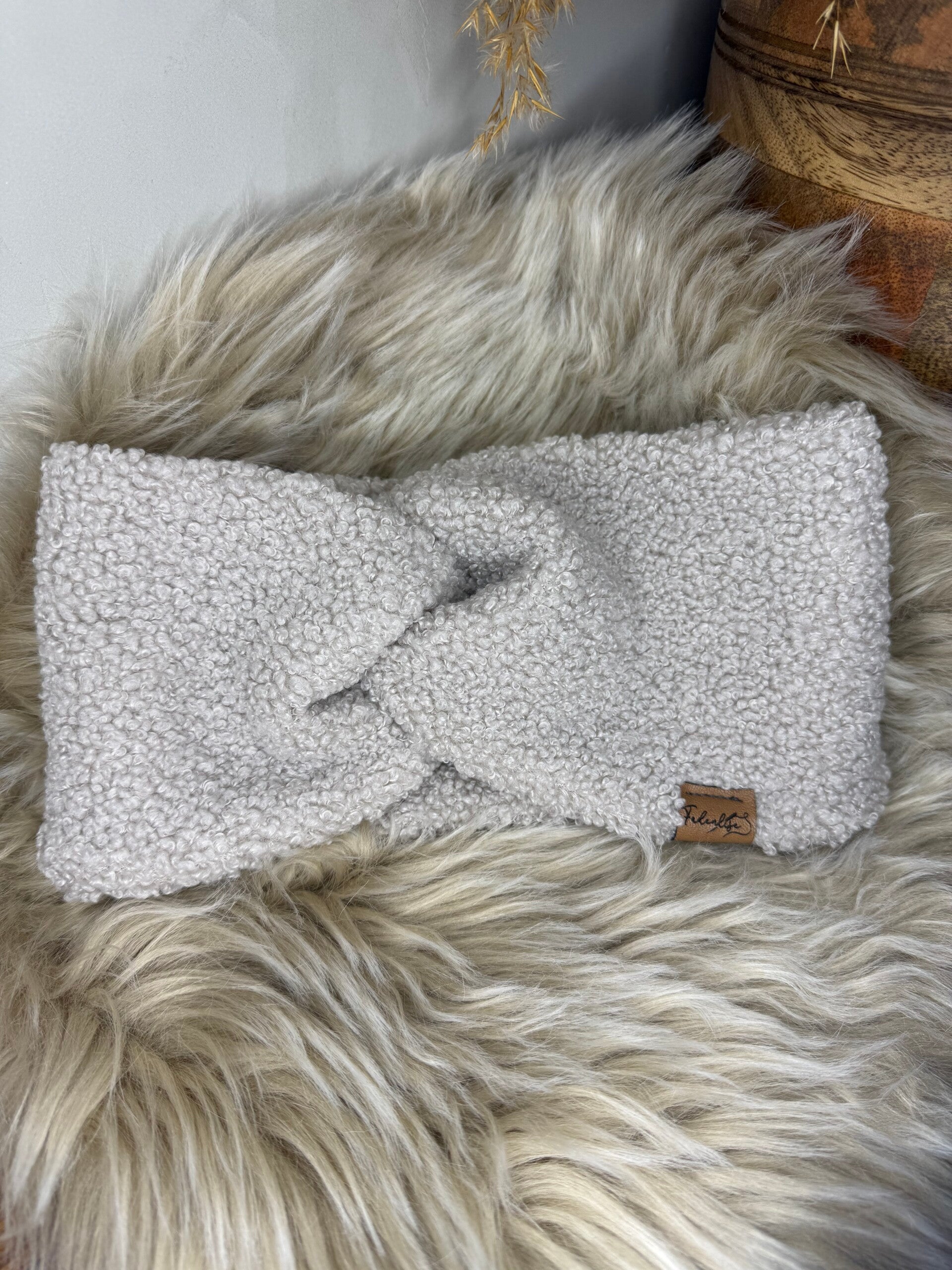 Warmes Haarband beige