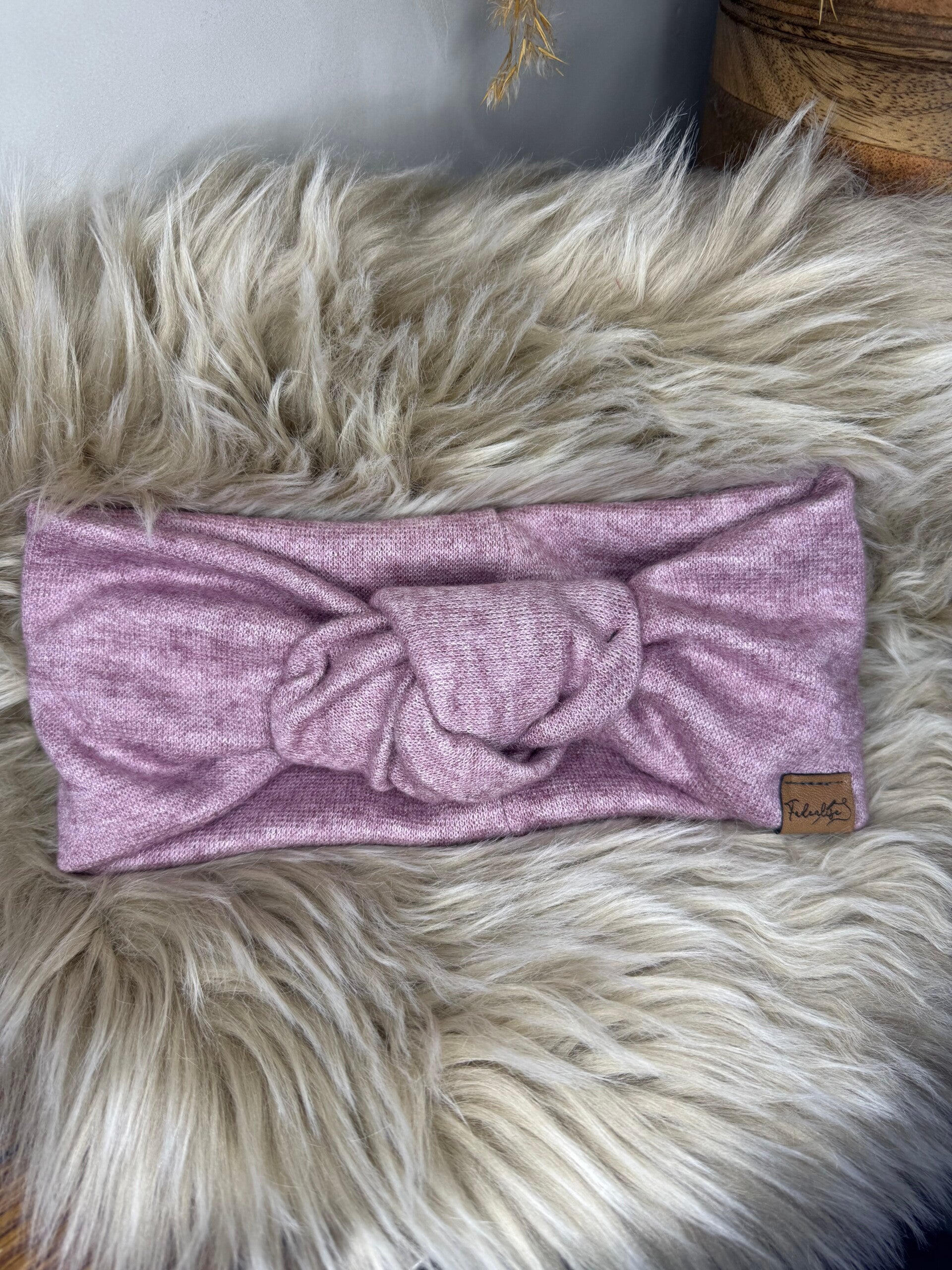 Haarband mit großem knoten rosa